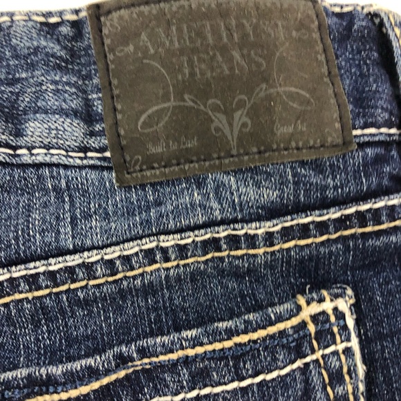 Amethyst Women’s Blue Jean Denim Shorts 5 - Picture 5 of 7